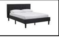 HINLIM HAYDEN BED 180x200 BLACK/6513 HARMONIC TAN # 656068