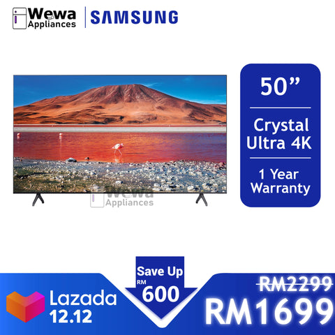 SAMSUNG 50'' UHD 4K SMART LED TV #UA-50TU7000K