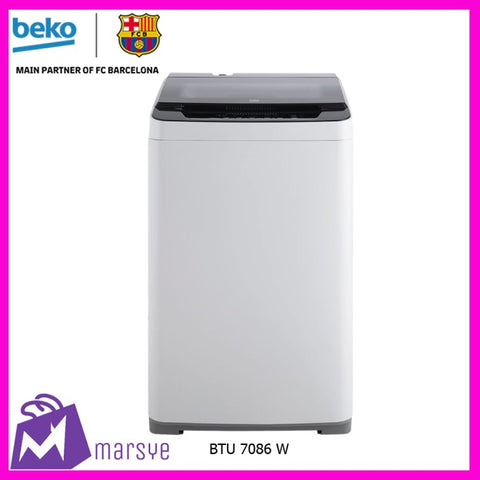 BEKO 7KG AUTOMATIC WASHING MACHINE TOP LOAD WH #BTU7086W