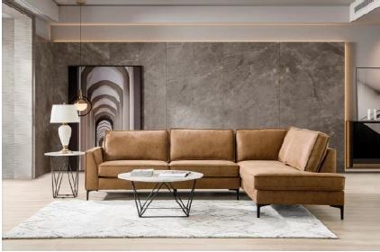 BLESS CARLISLE L-SHAPE SOFA LIGHT BROWN # XF3180 # XF31801