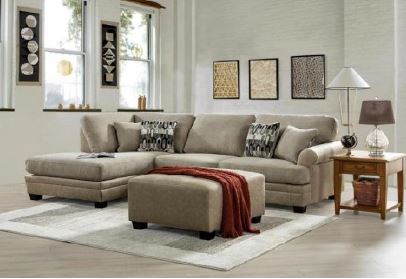 BLESS NASHVILLE L-SHAPE SOFA LIGHT COFFE # XF22203