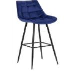 DHK LORRAINE BAR STOOL DARK BLUE