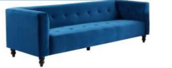 DHK MARGAUX 3 SEATER SOFA BLUE