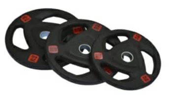 GYM 3 HOLE PLATE 5.0KG BLACK RUBBER COATED # TZ-3007/TZ3007A