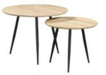 DHK BUCK END COFFE TABLE 2PC OAK