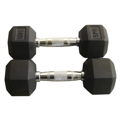 GYM RUBBER HEX DUMBBELL 2.5KG # TZ-3001