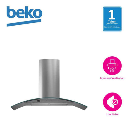 BEKO WALL MOUNTED HOOD (CURVED GLASS) 90CM # HCG 91710 X