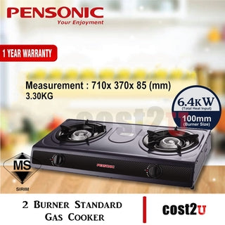 PENSONIC DOUBLE BURNER GAS COOKER MDL# PGC-26N
