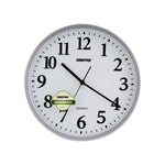 GEEPAS WALL CLOCK TAIWAN MOCEMENT SILVER WHT # GWC4816